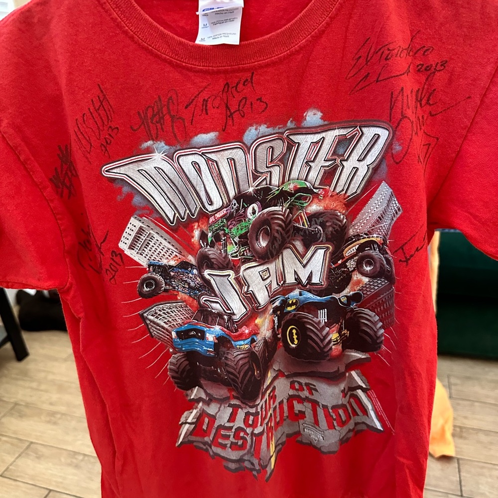 Signed monster jam tshirt